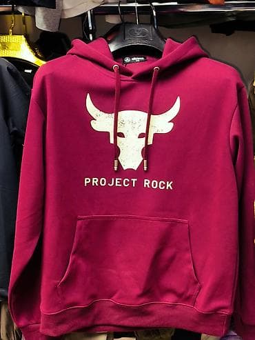 Худи Project Rock, бордовый цвет. - Принт на груди: контрастный — 1
