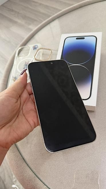 smart watch u80: IPhone 14 Pro Max, Б/у, 512 ГБ, Серебристый, Зарядное устройство, Защитное стекло, Чехол — 4