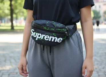 сумка для скрытого ношения: Поясная сумка, бананка, Supreme, Унисекс — 1