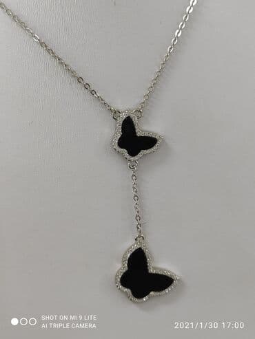 купить свадебное платье недорого: Очень красивый Колье Ванклиф Серебро 925 пробы Дизайн Италия Длина 50 — 2