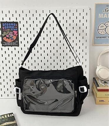 барсетки фото: Сумка-мессенджер ita bag с прозрачным карманом для значков и декора — 1