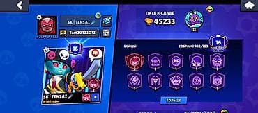 games: Игровой аккаунт Brawl Stars - Текущий путь к славе: 45 233 трофея (в — 1