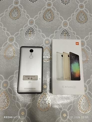 Смартфон Xiaomi Redmi Note 3 (серебристый) 3/32, в комплекте фирменная at lalafo.kg Смартфон Xiaomi Redmi Note 3 (серебристый) 3/32, в комплекте фирменная