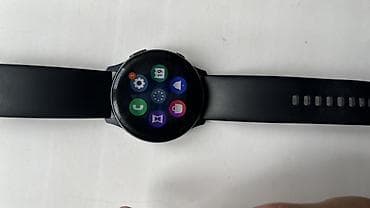 pixel 3: Смарт-часы с круглым сенсорным экраном и черным силиконовым ремешком — 3