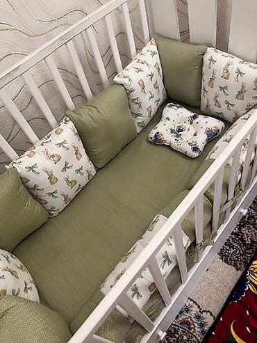 бортики в кроватку цена: Манеж-кровать, Б/у, С комодом — 3