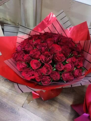 розы цветы: 101 и 51 роза готовый букет 🌹акция акция‼️‼️‼️ — 9