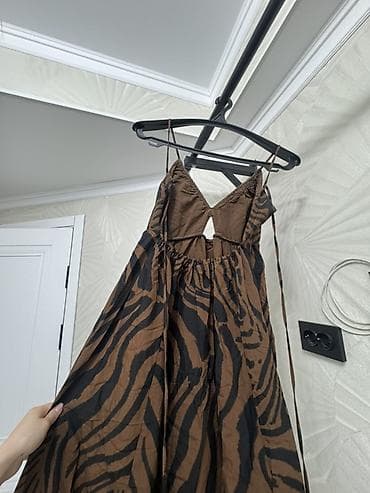 Личные вещи: Летнее платье-комбинация с подкладом БЕЛОЕ ПЛАТЬЕ 500с. Коричневый — 4