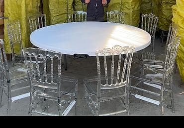 журнальный столик деревянный: Стол и стул для зала, цвет - Белый — 1