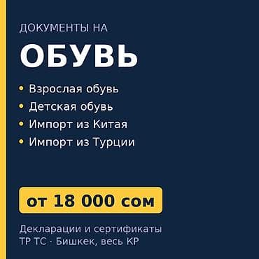 вэд: Декларация ТР ТС на одежду, обувь, детские товары — от 18 000 сом — 5