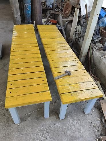 Бизнес үчүн жабдуулар: Продаю скамейки деревянные ношки железная состояние отличное для парки — 4