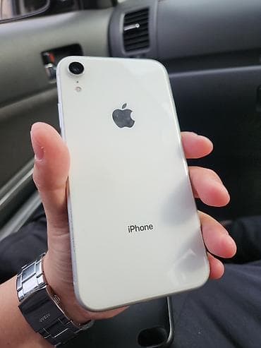 xr белый: IPhone Xr, Б/у, 128 ГБ, Белый, Чехол, 100 % — 1