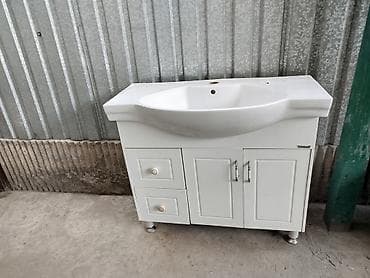 мойки с тумбой: Тумба для ванны, С раковиной, Другой материал, Самовывоз, Платная доставка, цвет - Белый — 2
