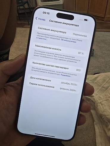 iphone cs: IPhone 15 Pro Max, Б/у, 256 ГБ, Natural Titanium, 87 % — 3