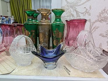 Освещение: Коллекция декоративных ваз и конфетниц из стекла и хрусталя. Состав — 1