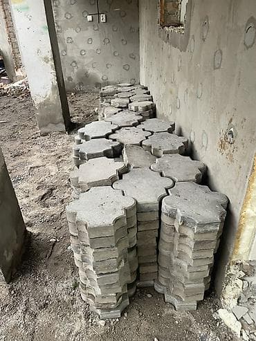 Тротуарная плитка «Четырёхлистник» (фигурная) 1 квадрат метр 250 сом