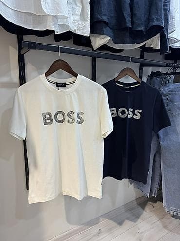 tech fleese: Мужская футболка, XL, 2XL, M, Boss, Новый, цвет - Белый, Самовывоз — 1