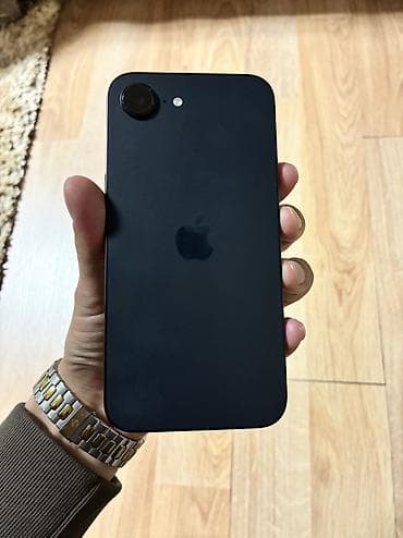 apple iphone x: IPhone 16e, Б/у, 128 ГБ, Black Titanium, 100 % — 1