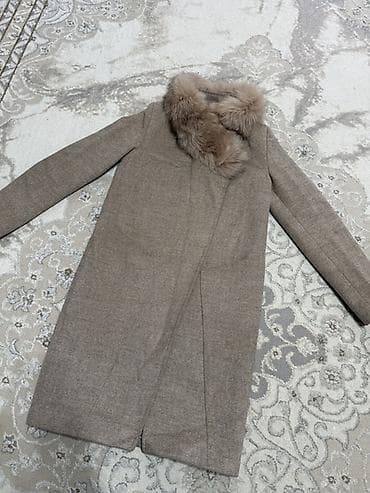 дубленки женские сагита: Женское зимнее пальто с меховым воротником - Цвет: теплый беж/тауп - — 1