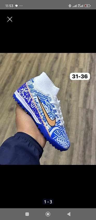 nike react: Мужские кроссовки, 34, 35, 36, Nike, Новый, цвет - Синий, Платная доставка — 2