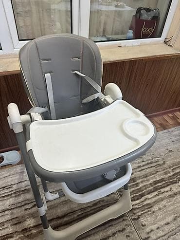 кресло детский: Стульчик для кормления, Другой бренд, Пластик, Другой вид, цвет - Серый — 1