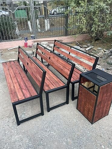 крышу: Скамейка Со спинкой, Без крыши — 2