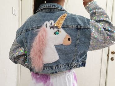 индийские одежды: Эксклюзивная, джинсовая куртка с поедками оверсайз. ТУРЦИЯ,Идеальное — 1