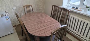 кухыный мебел: Кухонный стол, Б/у, Овальная, Нераскладной — 2