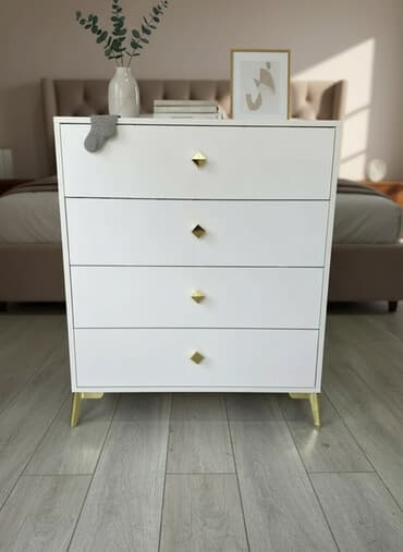 штора для душ: Комод для одежды, Без зеркала, цвет - Белый — 2