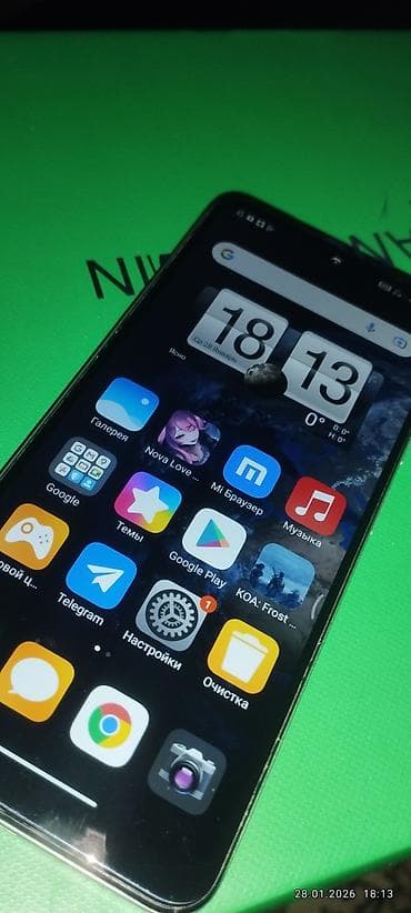 wifi: Redmi, Redmi Note 12S, Б/у, 256 ГБ, цвет - Зеленый, 2 SIM — 2