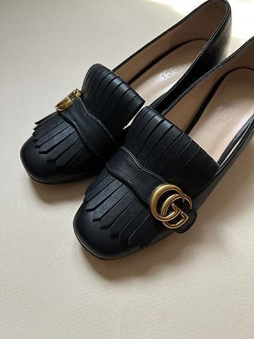 гуччи: Лоферы, 38, Gucci, Б/у, цвет - Черный, Самовывоз — 4