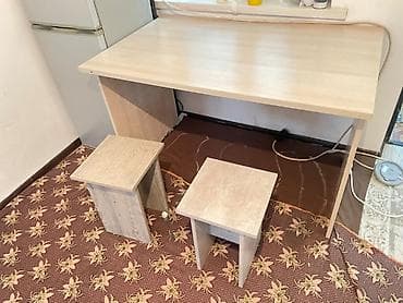 купить стол на кухню: Кухонный стол и стул, цвет - Бежевый — 2