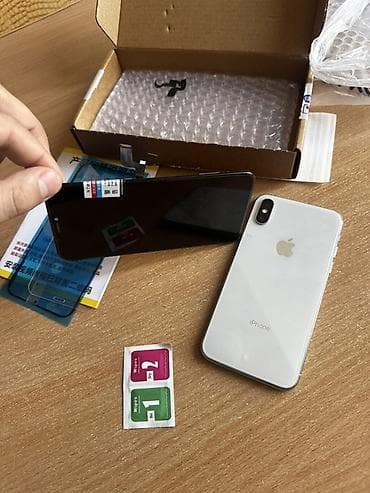 lphone xs: IPhone X, Б/у, Белый — 1