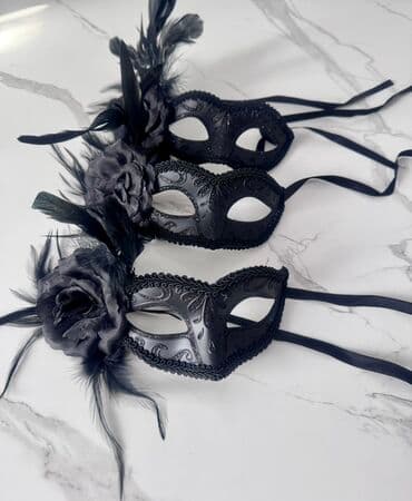 Карнавальные маски в стиле венецианского маскарада. - Цвет: глубокий