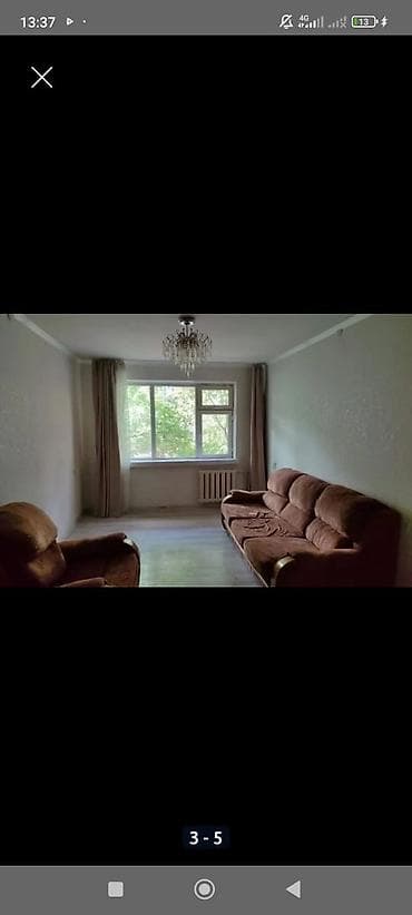 58: 3 комнаты, 58 м², Кок-Жар мкр 104 серия, 1 этаж, Старый ремонт — 2