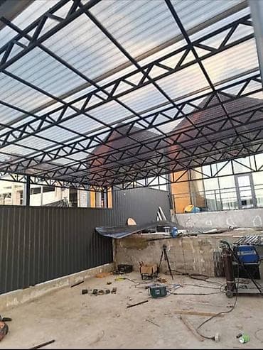 Садовые столы: Навес, Арочный, Металл, Поликарбонат, Новый, Установка — 3