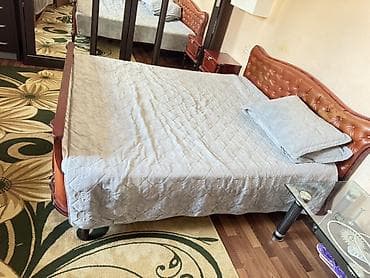 камод мебель: Спальный гарнитур, Двуспальная кровать, Дерево, цвет - Коричневый — 2