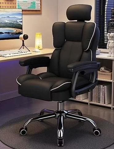 накидки на кресла: Игровое кресло, Новый, С колесиками, цвет - Белый, Экокожа — 6