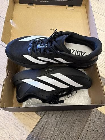 osiris d3: Кроссовки Adidas (модель ADIZERO), цвет черный с белыми полосками. - — 1