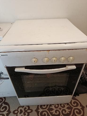 противень: Газовая плита BEKO с духовкой и крышкой - 4 газовые конфорки с — 2