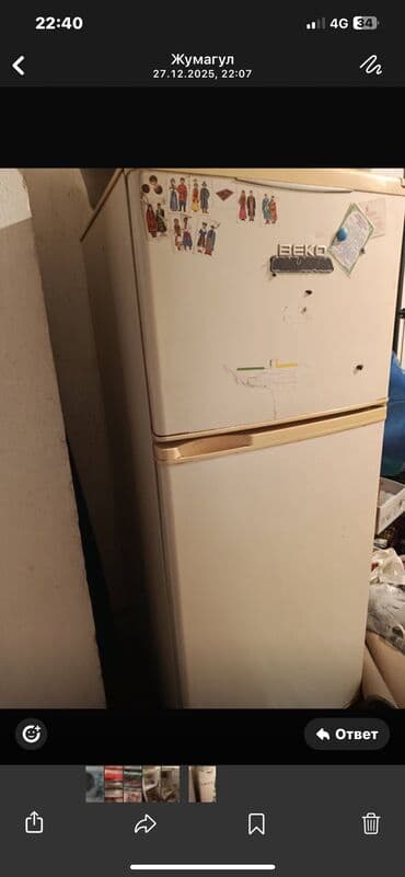 Акылдуу сааттар: Муздаткыч Beko, Колдонулган, Эки эшиктүү, 120 * — 1