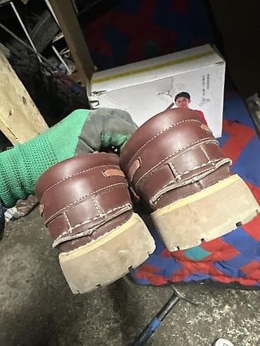 мото обувь: Мужские кожаные ботинки (модель 3917) - Размер: 41 - Цвет: бордовый — 3