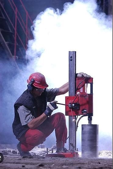 Бургулап тешүү, бургулоо: Алмазное бурение отверстий в бетоне, железобетоне, кирпиче - — 1