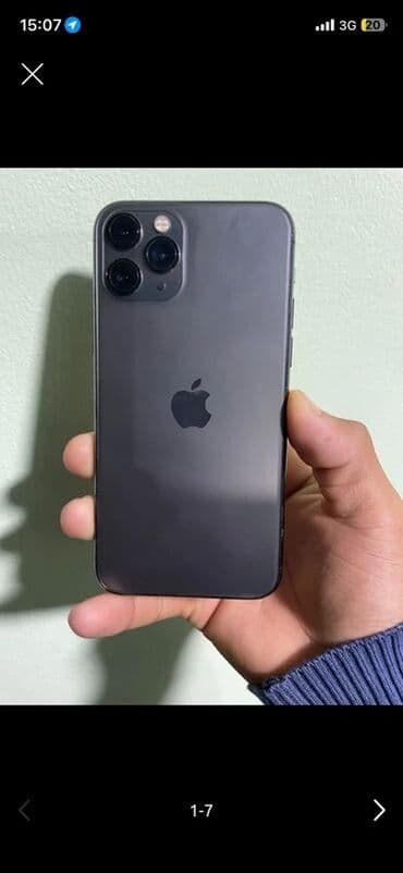 poco m7 бишкек: IPhone 11 Pro, Колдонулган, 512 ГБ, Кара, Заряддоочу түзүлүш, Коргоочу айнек, Каптама, 81 % — 7