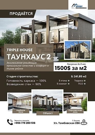 ТАУНХАУС премиум класса, в тихом центре города. TRIPLE HOUSE —