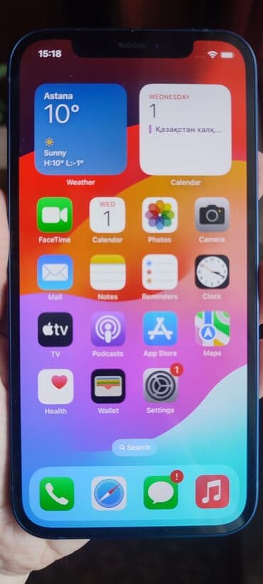 ТВ и видео: IPhone 12, Новый, 256 ГБ, Синий, Кабель, Коробка, 100 % — 1