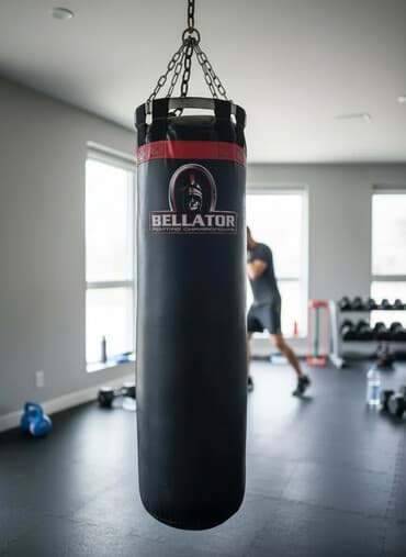 Спорт и отдых: Классическая подвесная боксёрская груша Bellator. + перчатки для — 2