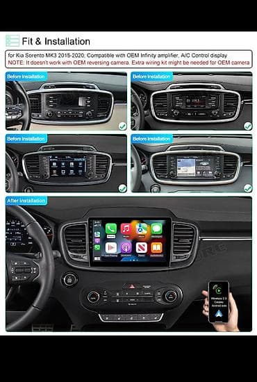 экран авто: Мультимедийная Android‑магнитола для Kia Sorante (панель под штатное — 5