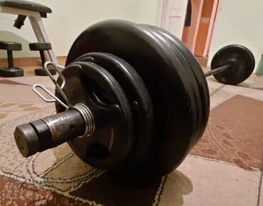 тренажер универсальный для дома: Продаю набор штанги с весом 155кг! Блины по 25, 20, 15, 5, 2.5кг пары — 1