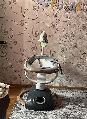 с люлькой: Продаю электрокачель шезлонг Luxmom by058 темно-серый, в отличном — 2