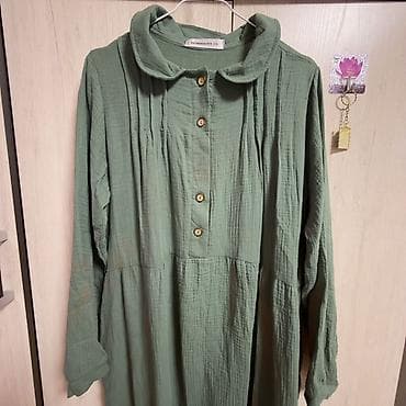 Жеке буюмдар: Күнүмдүк көйнөк, Узун модель, Креп, Бохо, XL, 2XL — 2